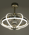 Ceiling Fan with Light and Handheld Controller, 3 Color Temperatures, 6, featuring a modern circular design and sleek metallic finish.