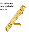 Sleek Hidden Edge Pull For Smooth Sliding Pocket Doors Killer Gold Finish Hardware Top Notch Build Quality No Sweat Installation, gold stainless steel pull.