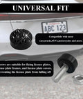 Upgrade Your Rig With Straight Fire Bling License Plate Screws And Rhinestone Caps 4 Piece Kit Corrosion Resistant Metal Fasteners with black sparkle covers.