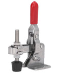 Heavy Duty 70 Kg Toggle Clamp With Stainless Steel Build For Woodworking Welding And Mold Fixturing Adjustable Opening Keeps Your Pieces Locked Down For Precision Tasks And Easy Setup, red handle