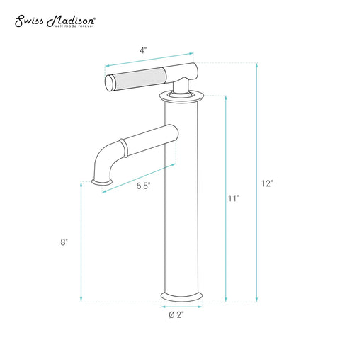 Avallon Single Hole Bathroom Faucet with High Arc Sleek Spout Single Handle Operation Pro Grade Solid Brass Construction Brushed Gold Finish
