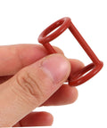 Six Pack Silicone Ice Cream Maker Sealing Rings Replacement Gasket Set For Home And Pro Use Leakproof Valve Seal High Elasticity Fit Easy Install Durable, red silicone ring held by hand