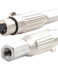 Stainless Steel M8 304 3 Pin XLR End Connector For Reciprocating Linear Actuator DIY Build And Industrial Cable Adapter Durable Length Eight Point Five Cm Silver, close-up view
