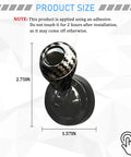 Carbon Fiber Push To Start Button Cover For Car Joystick Upgrade, Alloy Button Cap In Black Finish, 2.75in x 1.57in
