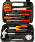 9 In 1 Basic Tools Set With Carrying Case For Home DIY Projects Ergonomic TPR Handles Heat Treated Chrome Plated Steel ANSI Compliant
