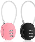 Two Pack 3 Digit Combination Padlock Outdoor Waterproof Lock For School Gym Lockers Luggage Toolbox Fence Gate Case And Storage Black And Pink