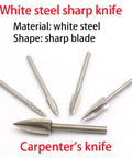 Handyman Favorite White Steel Wood Carving Milling Cutter For Rotary Tools Heavy Duty Engraving Bit array of sharp white steel blades