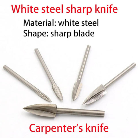 Handyman Favorite White Steel Wood Carving Milling Cutter For Rotary Tools Heavy Duty Engraving Bit array of sharp white steel blades