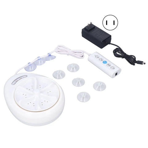 Portable Mini Washing Machine for Road Trips and Compact Laundry, 120W Low Power Washer with power cord and controls