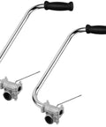 Two Pack Ergonomic Trimmer Handle Set With Bracket Clamp For Aluminum Lawn Trimmers, Stand Up Straight Design With Back Saver Grip