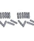 Upgrade Your Ride With 20 Heat Treated Wheel Stud Conversion Adapters, Extended 50mm Length And Robust Zinc Plated Design For Premium Grip On European Cars, Making Installation A Breeze! zinc plated 50mm steel wheel stud adapters, shown in pairs