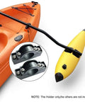 Set Of 2 Inflatable Outrigger Stabilizer Rod Holders For Kayaks And Sit On Top Boats, Easy Install Motor Bracket shown on kayak