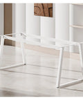 Heavy Duty Metal Table Legs And Industrial Rustic Bench Supports In Crisp White Steel featuring adjustable leveling feet and sturdy design.