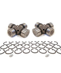 Two Pack U Joint Cross Kit For Volvo Penta 3860232 and Sierra 18 6406 186406 with cross bearings, clips, and grease fittings