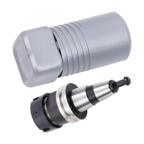 ISO30 ER32 Collet Chuck Tool Holder With Dead Steady Balance And Locked Down Grip Built Tight For Precision Milling And Lathe Work That Stays Put In Any Garage Shop Setup with grey casing.