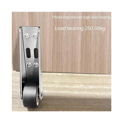 Silent Ball Bearing Garden Gate Rollers With Anti Sag Bar And Scratch Resistant Base For Heavy Wood Doors, close-up of high load-bearing bracket.