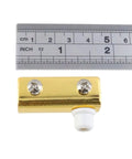 Killer Gold Glass Door Pivot Hinge Eight Piece Kit For Cabinet And Showcase Display featuring clamp design and measuring tool.