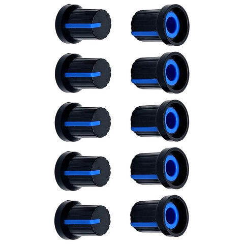Durable 10 Pack Potentiometer Knobs for 6mm Shaft Rotary Volume Control Replacement for Guitar Pedals and Amps Upgrade ABS Plastic