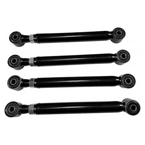 Adjustable Front Control Arms 1-6 Inch Lift Kit For 2003-2009 Dodge Ram 2500 3500 4WD With 0-3 Inch Track Bar Lift Beefy Heavy Duty Upper And Lower Arms Panhard Bar Off-Road Ready Suspension Upgrade, four black DOM steel arms