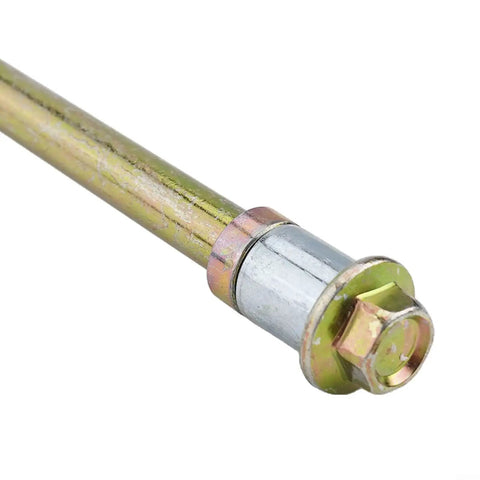 Heavy Duty Steel Thru Axle 10x195mm Front Wheel Adapter For E Bikes And Fat Bikes Built Tough To Crush Trails And Keep Your Ride Locked In Solid Without Rattling Around. close-up steel thru axle adapter for e bikes and fat bikes