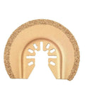64mm Half Diamond Oscillating Tool Blade For Multi Tools With Quick Release For Grout Mortar And Concrete Removal