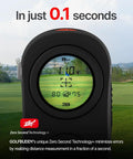 Display of 2S Pro Golf Range Finder With Slope And Pin Finder, Measure From Cart On The Fly Up To 1093 Yards, Magnetic Mount