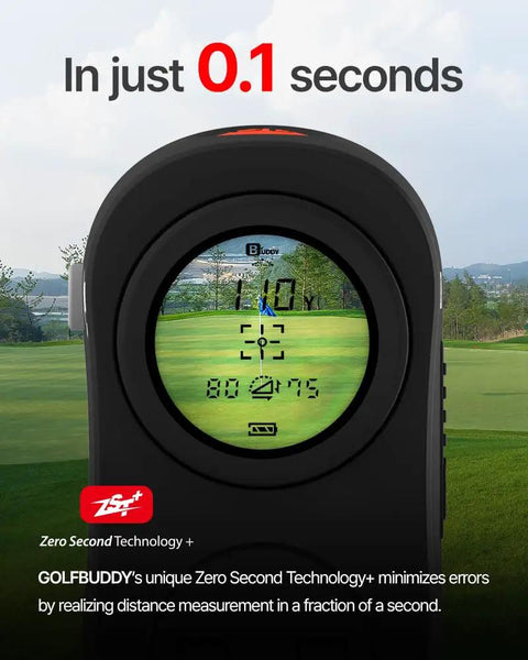 Display of 2S Pro Golf Range Finder With Slope And Pin Finder, Measure From Cart On The Fly Up To 1093 Yards, Magnetic Mount