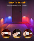 Install guide for Rechargeable Motion Sensor Stair Lights With RGB And Warm White, wireless indoor night lights in hallway.