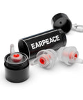 Concert Ear Plugs For Clear Live Sound With Noise Reduction Up To 26dB, High Fidelity Reusable Earplugs, black case open, red filters visible