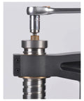 Close-up of the Digital Brinell Hardness Tester Impact Pin Hammer Durometer For Steel And Cast Iron portable metal gauge parts.