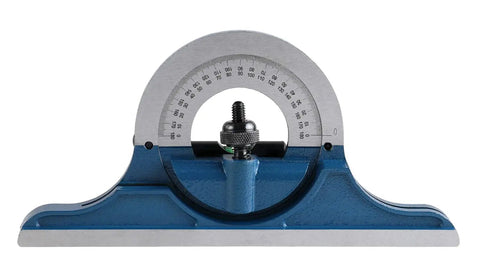 12 Inch Combination Square Ruler Set With Protractor Satin Finish, 4R Graduation, 4 Piece Layout Gauge Built For Handy Heights, Depths, And Angles In The Shop Or DIY Projects