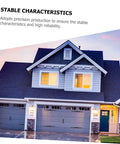 Modern home with stable characteristics featuring heavy duty garage door hinges for security and reliability.