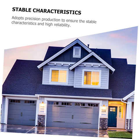 Modern home with stable characteristics featuring heavy duty garage door hinges for security and reliability.