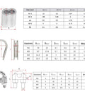 Diagram of sizes and dimensions for sleeves, thimbles, and clips in 1/8 Inch Stainless Steel Wire Rope Cable Kit 100 Ft Long 7x7 Strands.