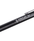 Ultra Slim White LED Pen Light For Pros And First Responders, Everyday Carry ready stylus design, black pen style view