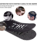 Hair Grippers Three Color Bundle Set Six Pieces For Men And Women Salon And Barber Styling No Slip Holders in use on hair