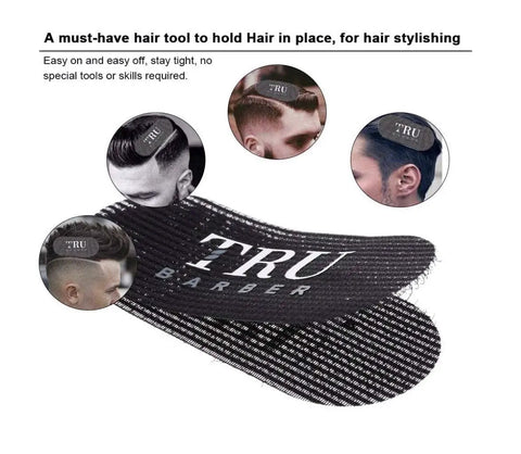 Hair Grippers Three Color Bundle Set Six Pieces For Men And Women Salon And Barber Styling No Slip Holders in use on hair