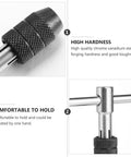 Close-up of Six Piece Adjustable T Handle Tap Wrench Set With Ratchet Tap Holder showing high hardness and comfortable grip