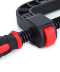 One Hand Quick Release G Clamp And C Clamp Heavy Duty Woodworking Holding Tool With Movable Jaw And Soft Grip For No Fuss DIY Carpentry Projects And Workshop Use 3 Inch Opening 75mm, close-up
