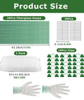 Garden Netting Kit For Raised Beds With Ultra Fine Mesh 10x30ft, includes 36 green hoops, clips, and gardening gloves.