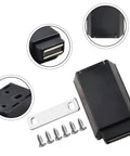 Push To Open Magnetic Cabinet Latch With Metal Base For Cupboard Drawer And Wardrobe Magnetic Touch Catch Rebound Opener In Black
