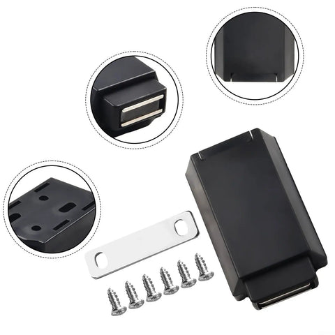 Push To Open Magnetic Cabinet Latch With Metal Base For Cupboard Drawer And Wardrobe Magnetic Touch Catch Rebound Opener In Black
