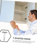 Person installing cabinet with heavy-duty cabinet door hinges