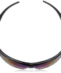 Nemesis Safety Glasses Black Frame And Blue Mirror Lens For Workday Protection lightweight durable eye gear front view