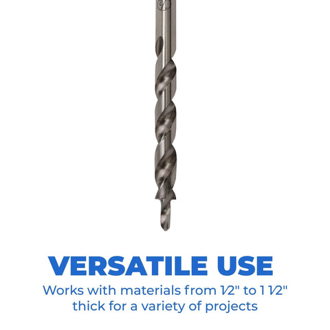 Kreg Easy-Set pocket-hole drill bit, steel, 2-count, for 1/2 to 1-1/2 in thick materials