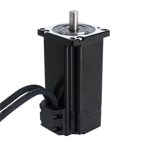 Front view of Beefy Closed Loop Stepper Motor 4.0Nm Servo Encoder 1000PPR 4000CPR with 10mm shaft for CNC machines and robotics.