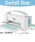 Manual Die Cutting Machine For Scrapbooking And Card Making, 9 Inch Opening, Embossing And Die Cutting Tool dimensions view