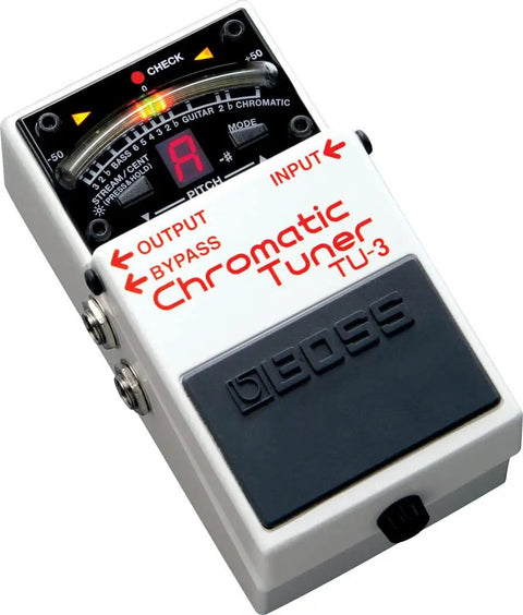 Chromatic Tuner Pedal Bundle With High Brightness LED Meter Accu Pitch Sign Guitar And Bass Modes Accurate To Within One Cent 7 String Ready Includes Power Supply Instrument Cable Patch Cable And Picks