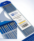 Premium 10 Pack 1/16 Inch 1.5 Lanthanated TIG Welding Tungsten Electrodes WL15 EWLa 1.5 Gold Tip For Beginners To Pros Smooth Arc High Quality Highly Rated 10-pack in plastic case
