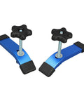 Solid Woodworking T Slot Clamps 2 Pack Heavy Duty Aluminum T Handle Quick Release for secure workpiece clamping.